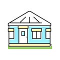 yurt house color icon vector illustration