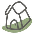 Yurt house, icon
