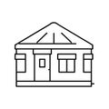 yurt house line icon vector illustration