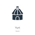 Yurt icon vector. Trendy flat yurt icon from sauna collection isolated on white background. Vector illustration can be used for