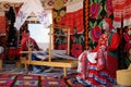 Yurt interior shown at Sabantui celebration in Moscow Royalty Free Stock Photo