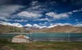 Yurt at the lake Royalty Free Stock Photo