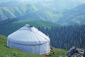Yurt in the mountains Royalty Free Stock Photo