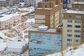 Yurt on the roof of residential building. Mongolia, Ulaanbaatanr Royalty Free Stock Photo