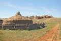 Yurt and Scenery for the film, Sarai Batu. Medieval city