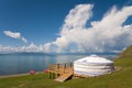 Yurt on the shores of Lake Hovsgol, Mongolia Royalty Free Stock Photo