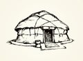 Yurt. Vector drawing