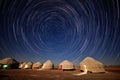 Yurts in the desert Kyzylkum