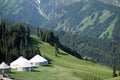 Yurts in the mountains