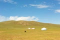 Yurts in Summer Mongolian Steppe