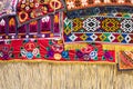 Yurts in Uzbekistan, traditional crafts and patterns. Royalty Free Stock Photo