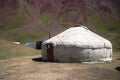 Yurts in the village on the road trip from Osh Kyrgyzstan