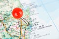 Yushan, a South Korean city marked by a tack on the map