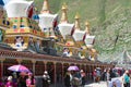 Mani Temple(Mani Shicheng). a famous landmark in the Tibetan city of Yushu, Qinghai, China.