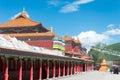 Mani Temple(Mani Shicheng). a famous landmark in the Tibetan city of Yushu, Qinghai, China. Royalty Free Stock Photo