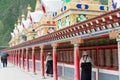 YUSHU(JYEKUNDO), CHINA - Jul 13 2014: Mani Temple(Mani Shicheng). a famous landmark in the Tibetan city of