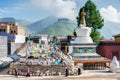 YUSHU(JYEKUNDO), CHINA - Jul 13 2014: Tibetan pilgrims circle th Royalty Free Stock Photo