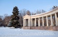 Yusupov` temple tomb in the Estate Arkhangelsk park. Royalty Free Stock Photo