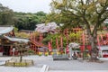 Yutoku Inari Shrine with sakura blossom, Kashima, Japan