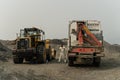 Komatsu loader service at the gold mining site.