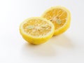 Japanese yuzu fruits placed on a white background Royalty Free Stock Photo