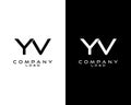 YV, VY letter logo design template vector . vector logo for company logo identity Royalty Free Stock Photo