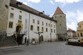 Yverdon`s castle and its massive tower