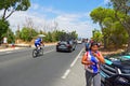 Yves Lampaert Quick Step Floors Following Team Cars Royalty Free Stock Photo