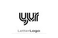 YVR Creative Unique Modern Letter Logo Design. Elegant Monogram Logo Design with Decorative Elements and Typography Royalty Free Stock Photo
