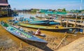 The old Kayaks on Inle Lake, Ywama, Myanmar Royalty Free Stock Photo