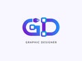 Graphic Design Designer idea concept logo in vector.