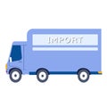 Worldwide shipping cargo courier delivery truck. International import export global carrier service Royalty Free Stock Photo