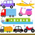 A-Z alphabets : Car / Vehicles / Transportation Royalty Free Stock Photo