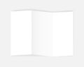 A4 Z fold blank white booklet - folding leaflet - trifold paper brochure