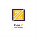 Z GenZ logo design template vector for brand or company and other Royalty Free Stock Photo