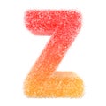Z - Letter of the alphabet made of candy