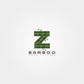 Z letter, Bamboo logo template, creative vector design for business corporate,nature, elements, illustration