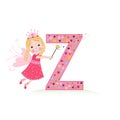 Z letter with a cute fairy tale