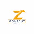Z Letter Excavator Logo Design Vector Royalty Free Stock Photo