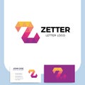 Z letter logo abstract polygonal design for corporate business i