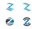 Z letter wave Logo Template Royalty Free Stock Photo