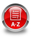 A-Z (list page icon) glossy red round button