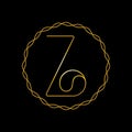 Z Luxury Gold Letter Logo template in vector for Restaurant, Royalty, Boutique, Cafe, Hotel, Heraldic, Jewelry, Fashion and other Royalty Free Stock Photo