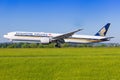 Singapore Airline B777 airplane at ZÃ¼rich Airport