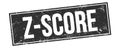 Z-SCORE text on black grungy rectangle stamp