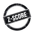 Z-SCORE text on black grungy round stamp