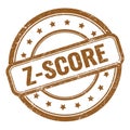 Z-SCORE text on brown grungy vintage round stamp