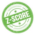 Z-SCORE text on green round grungy stamp