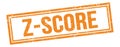 Z-SCORE text on orange grungy vintage stamp