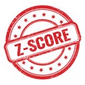 Z-SCORE text on red grungy vintage round stamp